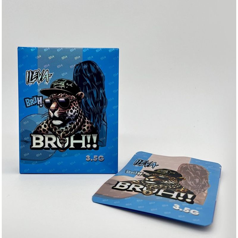 BRUH! 3.5g Holographic Mylar Bags & Boxes